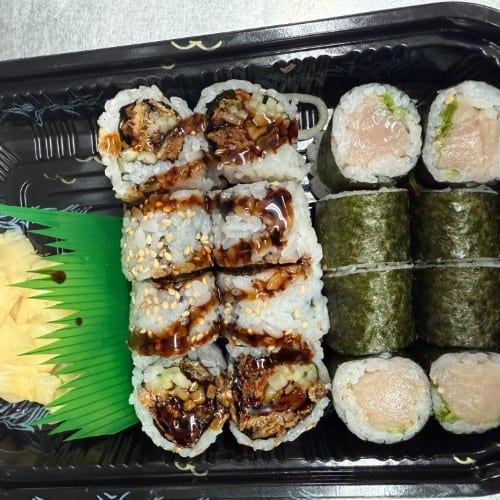 Salmon Skin Cucumber Roll.