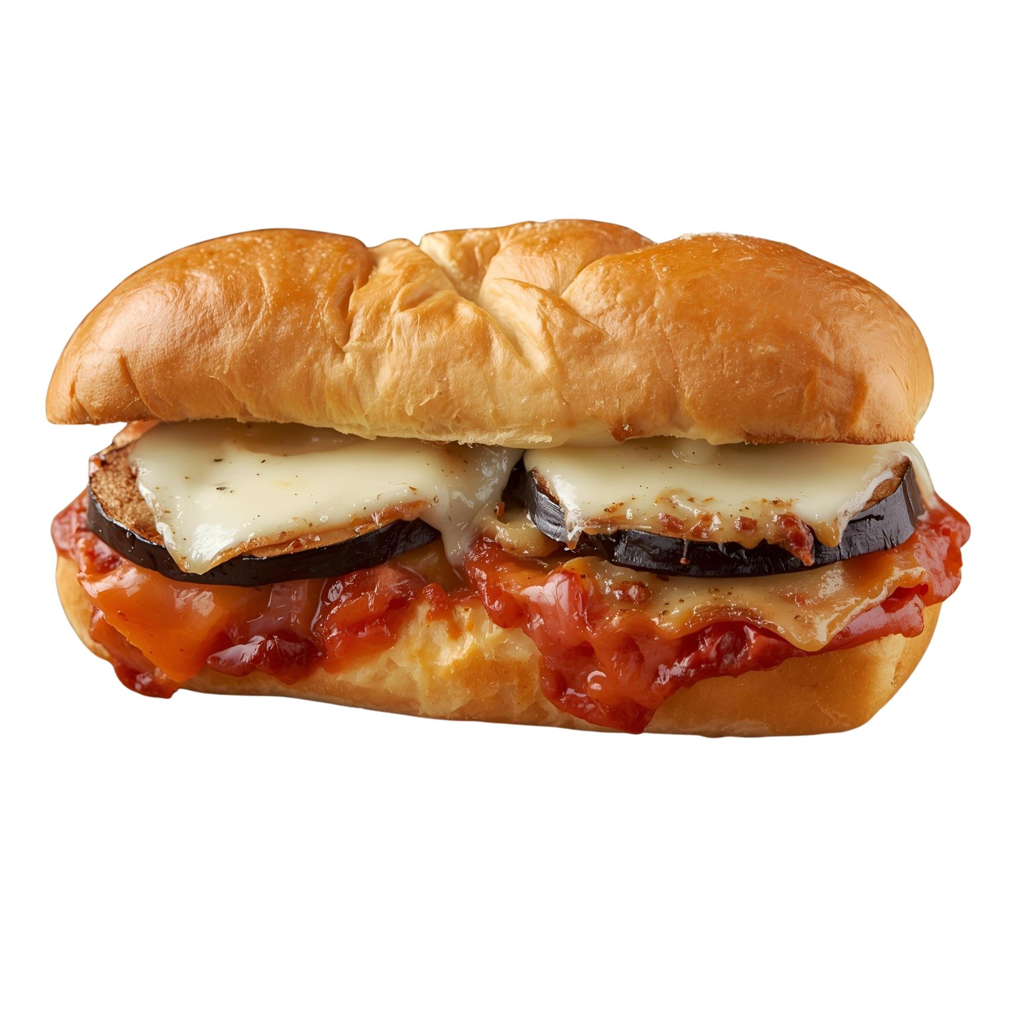 Eggplant Parmigiana Sandwich.