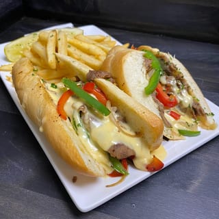 JJ's cheesesteak sandwich