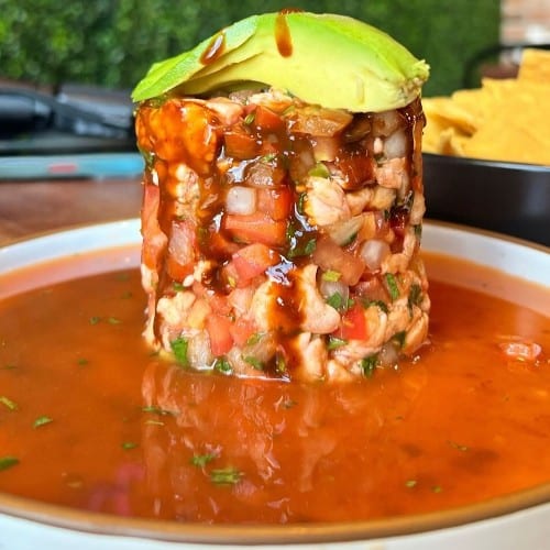 Shrimp ceviche.
