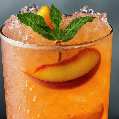 Homemade Sweet Peach Drink.