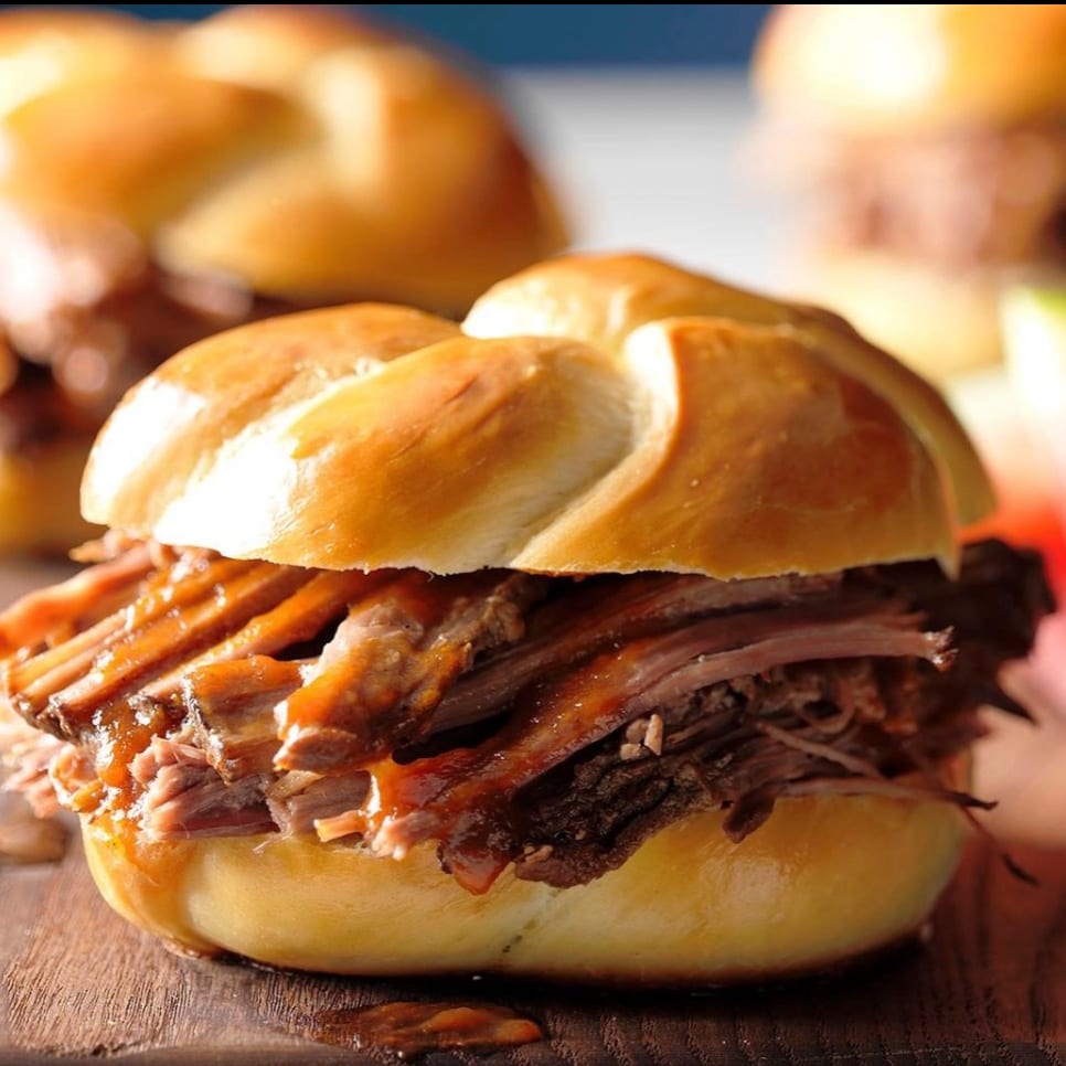 Brisket Brioche BBQ Sandwich.