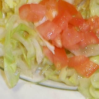 Side Lettuce and Tomatoes Dinner