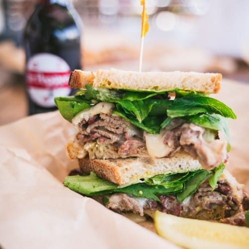 Smoked Tri-Tip Sandwich.