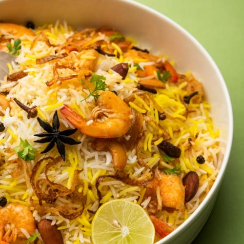 Shrimp Biryani.