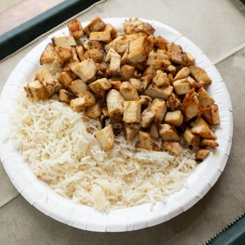 Grilled Chicken over Rice.