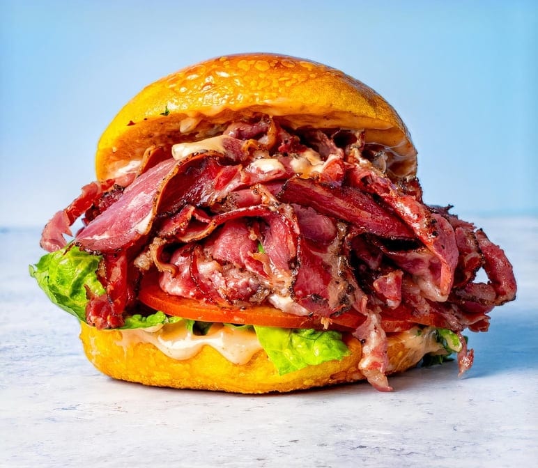 Pastrami Deluxe Sandwich.