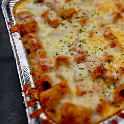 Large Pan Baked Pene with Sausage (Feeds 12-18).