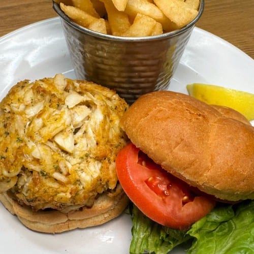 Maryland Crab Cake Sandwich.