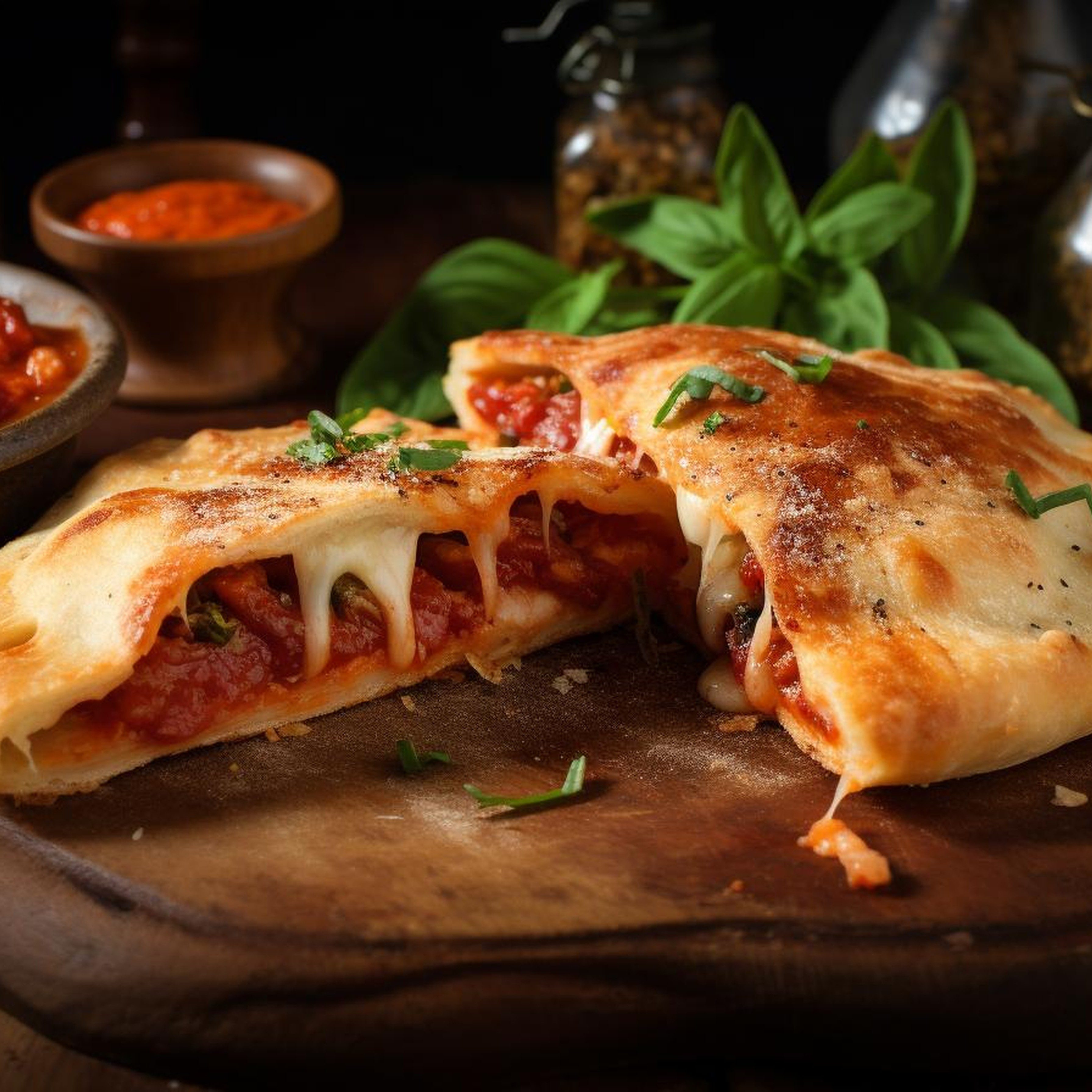 BBQ Pulled Pork Calzone.