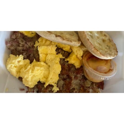 Corned Beef Hash & Eggs.