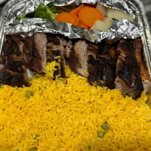 BBQ Chicken Pork Rib Combo.