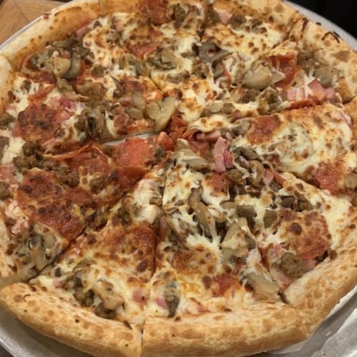 All Meat Pizza.