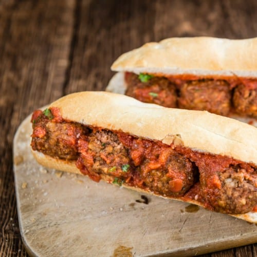 Meatball & Cheese Sub.