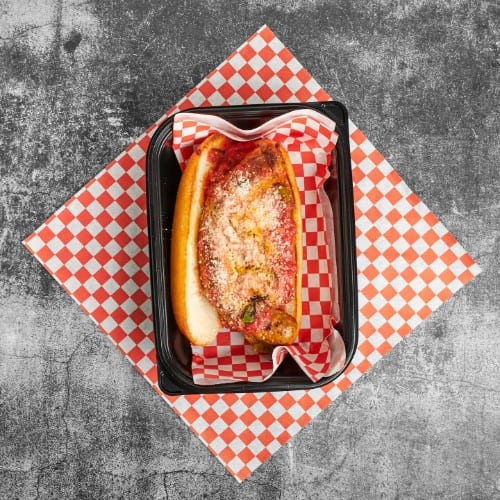 Lunch Sausage and Peppers Sub 8" Special.