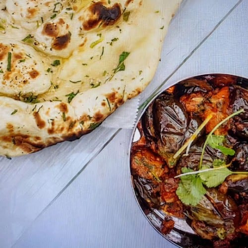 Achari Baby Eggplant.