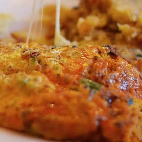 Bacon & Cheese Omelette.