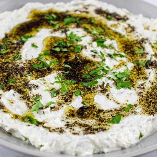 Haidari Yogurt Dip Plate.
