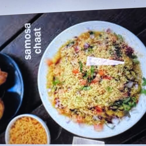 Aloo Tikki Chaat (VEG, GF, V).