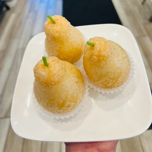 Vegan Deep Fried Glutinous Dumplings.