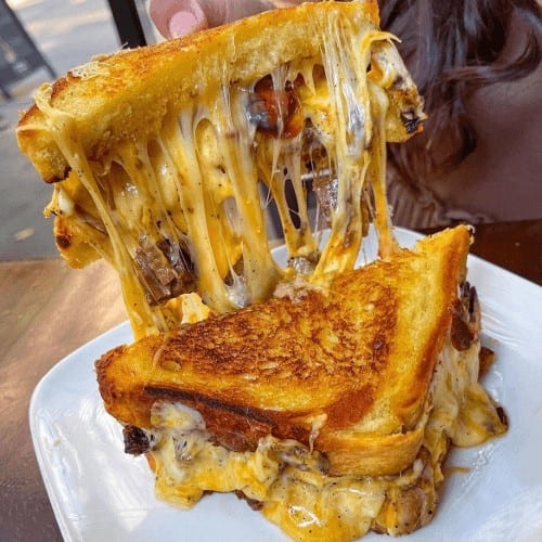 BBQ Grilled Cheese Sandwich.