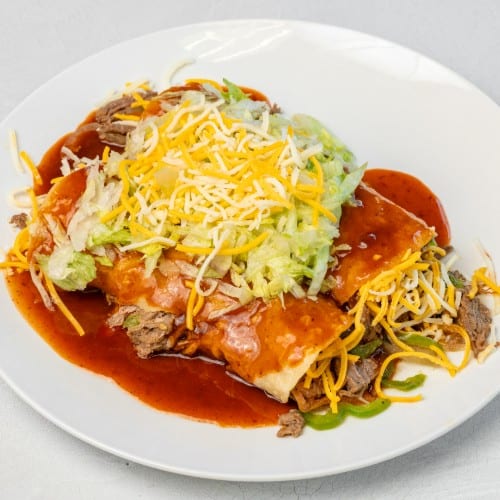 Mixed Beef with Cheese Enchilada.