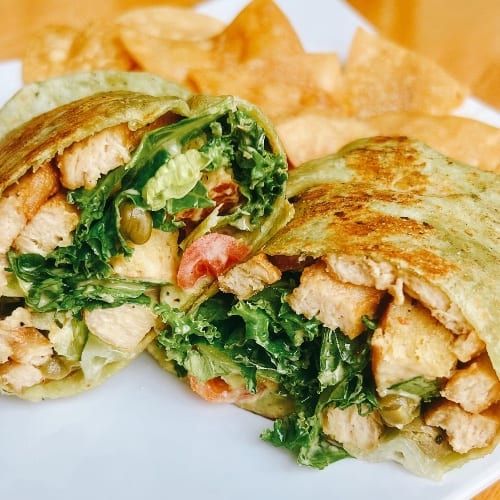 Chik'n Caesar Wrap.