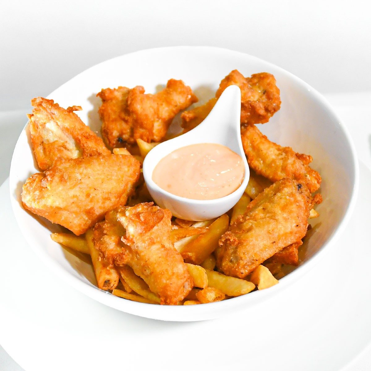 Chicken Wings W/ French Fries.