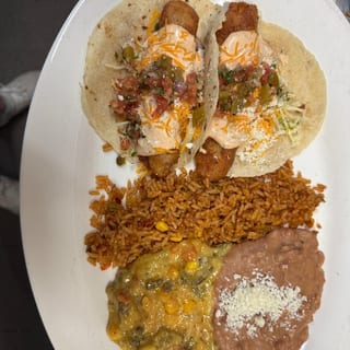 Fried Fish Taco Plate