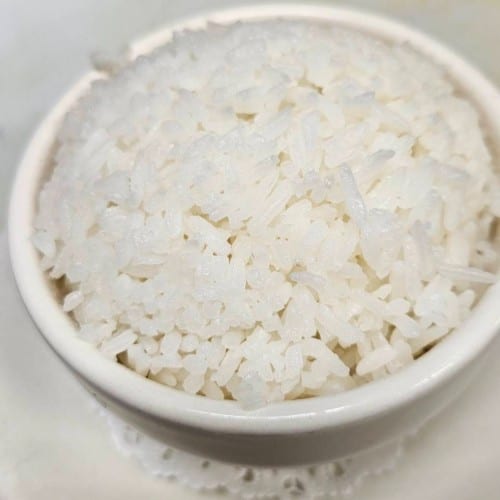 Steamed Jasmine Rice.