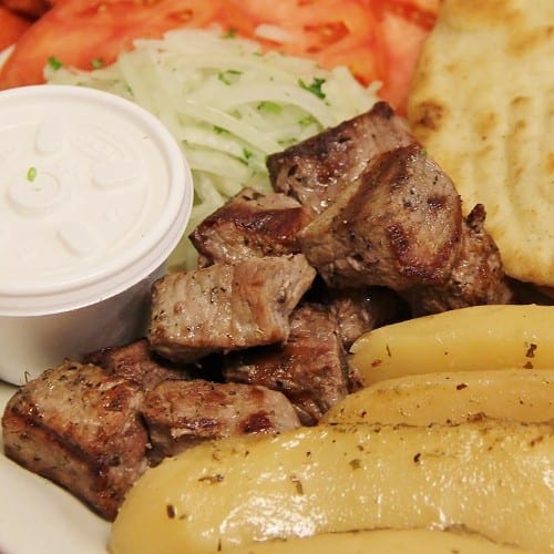 Beef-Kabob Plate.