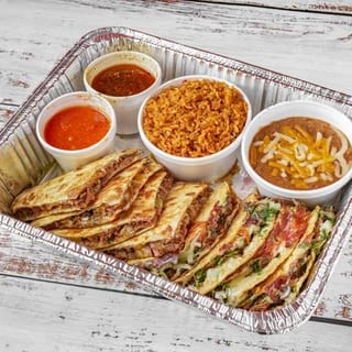 4 Tacos & 4 Quesadillas with Sides