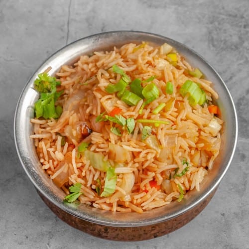 Vegan Vegetable Fried Rice.