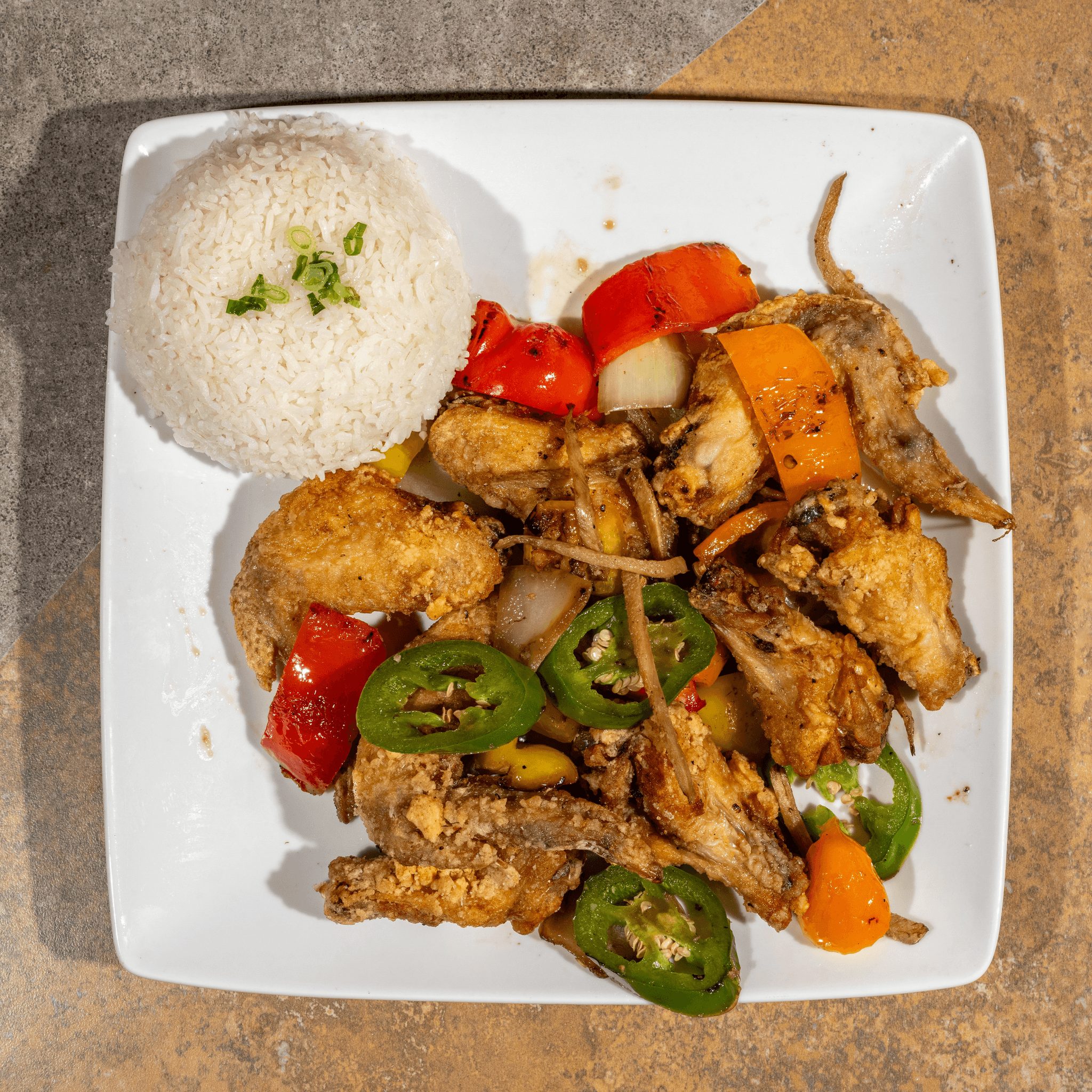 F2- Yum Wings with Rice.