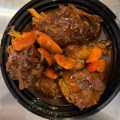Side Brown Stew Chicken.