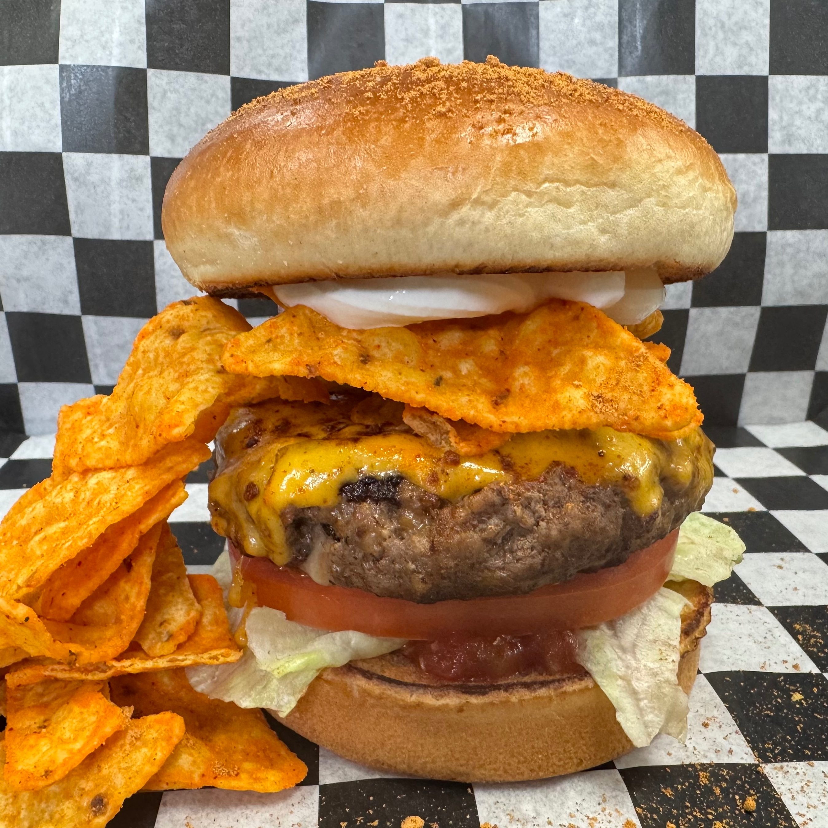 The Misty Taco Stuffed Burger.