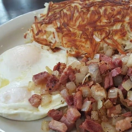 Corned Beef Hash & Eggs.