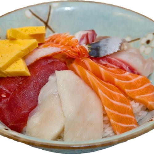 Mixed Seafood Chirashi.