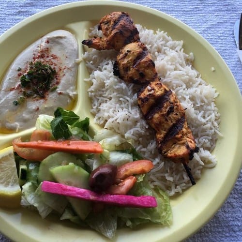 Chicken Kabob Lunch.