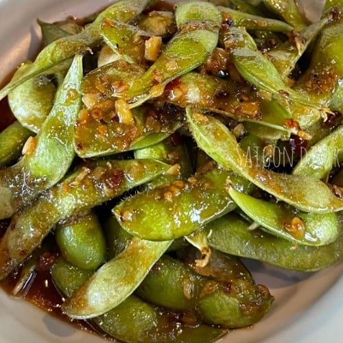5. Spicy Sautéed Garlic Edamame.