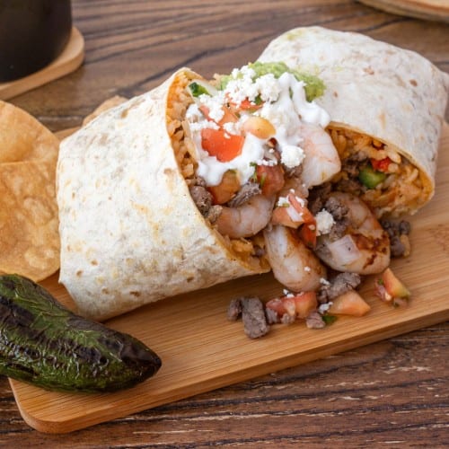 Surf 'N Turf Burrito.