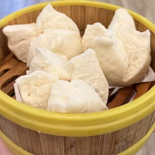 Vegan Steamed BBQ Pork Buns.