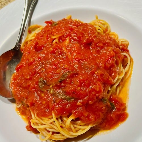 Pasta With Marinara.
