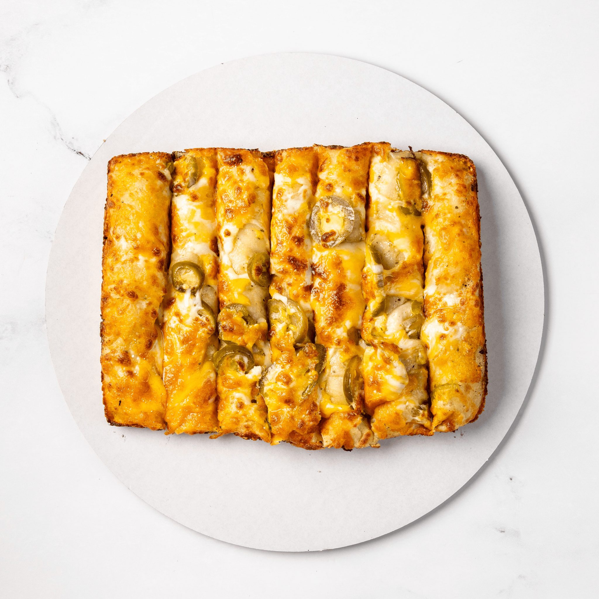 Cheesy Jalapeno Breadsticks.