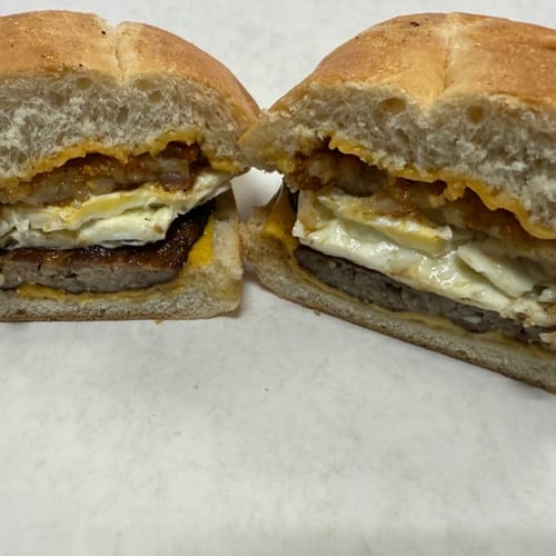 Sausage, Egg & Cheese Sandwich.