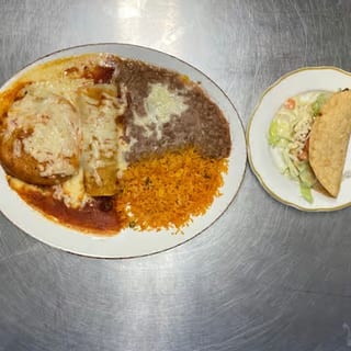 E. One Chile Relleno, One Beef Taco & One Beef Enchilada Combo