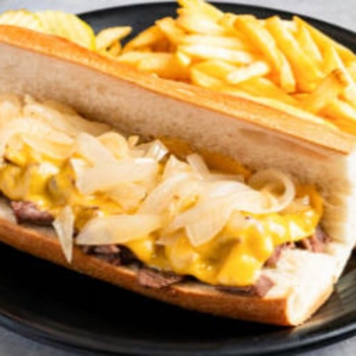 Grilled Cheese Steak Sandwich.