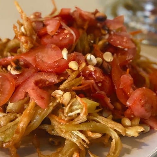 Fried Papaya Salad.