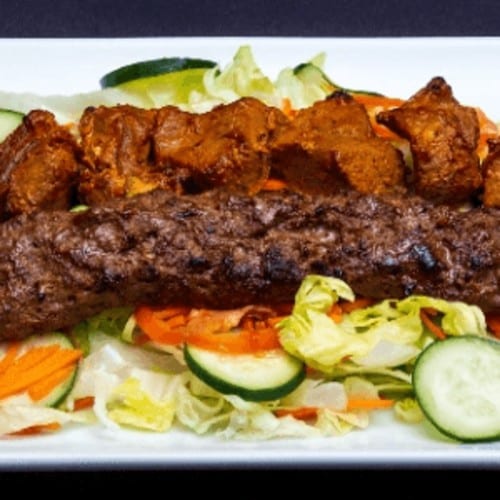 Beef & Kobeeda Chicken Combo Platter.