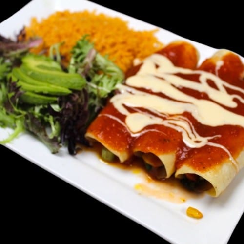 Vegetarian Enchilada Platter.